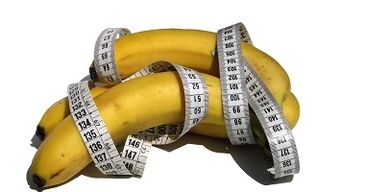 banana and centimeter as an imitation of penis increase