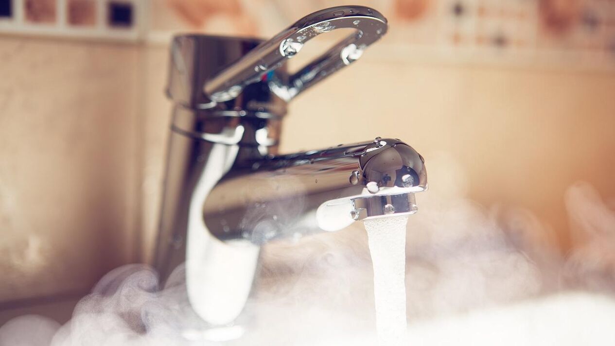 hot water tap for steaming the penis before enlarging with soda