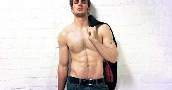 brutal man with enlarged penis